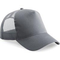 Beechfield Men's Half Mesh Trucker Cap Headwear in Grey
