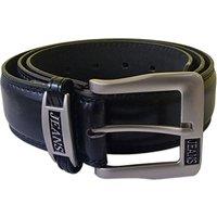D555 Men's Kenny Bonded Leather Waist Belt in Black | Size: 56R