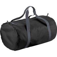 Bagbase Men's Packaway Barrel Bag Duffle Water Resistant Travel Bag (32 Litres) in Black