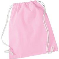 Westford Mill Men's Cotton Gymsac Bag - 12 Litres in Light Pink