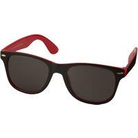 Bullet Men's Sun Ray Sunglasses - Black With Colour Pop in Red