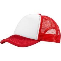 Bullet Men's Trucker 5 Panel Cap in Red