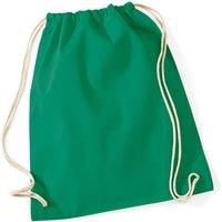 Westford Mill Men's Cotton Gymsac Bag - 12 Litres in Green