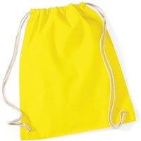 Westford Mill Men's Cotton Gymsac Bag - 12 Litres in Yellow