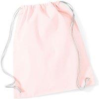 Westford Mill Men's Cotton Gymsac Bag - 12 Litres in Pale Pink