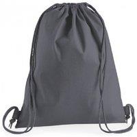 Westford Mill Men's Premium Cotton Gymsac in Dark Grey