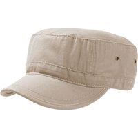 Atlantis Men's Chino Cotton Urban Military Cap in Khaki | Size: XL