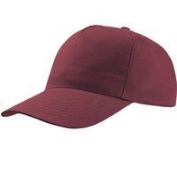 Atlantis Men's Start 5 Panel Cap in Burgundy