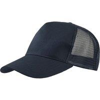 Atlantis Men's Rapper Cotton 5 Panel Trucker Cap in Mid Navy