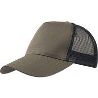 Atlantis Men's Rapper Cotton 5 Panel Trucker Cap in Olive