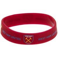 West Ham United FC Men's Official Silicone Wristband in Red