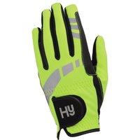 Hy5 Men's Extreme Reflective Softshell Riding Gloves in Yellow | Size: XS