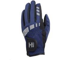 Hy5 Men's Extreme Reflective Softshell Riding Gloves in Navy | Size: XL