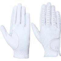 Hy5 Men's Leather Riding Gloves in White | Size: XL