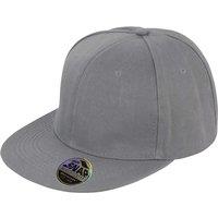 Result Men's Core Bronx Original Flat Peak Snapback Solid Colour Cap Pack of 2 in Grey