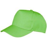 Result Men's Core Boston 5 Panel Printers Baseball Cap Pack of 2 in Lime