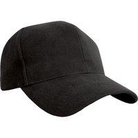 Result Men's Pro Style Heavy Brushed Cotton Baseball Cap Pack of 2 in Black