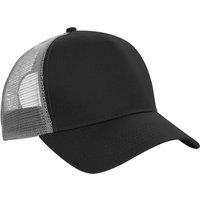 Beechfield Men's Half Mesh Trucker Cap Headwear Pack of 2 in Jet Black