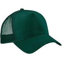 Beechfield Men's Half Mesh Trucker Cap Headwear Pack of 2 in Bottle Green
