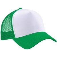 Beechfield Men's Half Mesh Trucker Cap Headwear Pack of 2 in Green