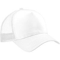 Beechfield Men's Half Mesh Trucker Cap Headwear Pack of 2 in Off-White