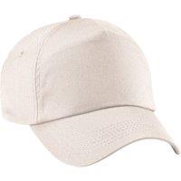 Beechfield Men's Plain Original 5 Panel Baseball Cap Pack of 2 in Light Sand