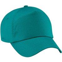 Beechfield Men's Plain Original 5 Panel Baseball Cap Pack of 2 in Emerald