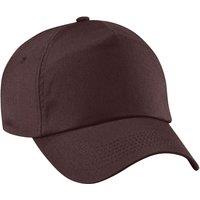 Beechfield Men's Plain Original 5 Panel Baseball Cap Pack of 2 in Chocolate
