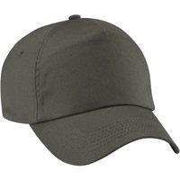 Beechfield Men's Plain Original 5 Panel Baseball Cap Pack of 2 in Olive
