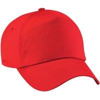 Beechfield Men's Plain Original 5 Panel Baseball Cap Pack of 2 in Light Red
