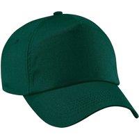 Beechfield Men's Plain Original 5 Panel Baseball Cap Pack of 2 in Bottle Green