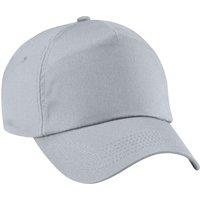 Beechfield Men's Plain Original 5 Panel Baseball Cap Pack of 2 in Light Grey