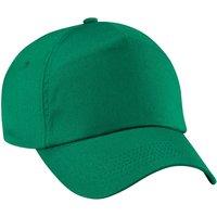 Beechfield Men's Plain Original 5 Panel Baseball Cap Pack of 2 in Green
