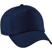 Beechfield Men's Plain Original 5 Panel Baseball Cap Pack of 2 in Navy