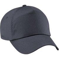 Beechfield Men's Plain Original 5 Panel Baseball Cap Pack of 2 in Mid Grey