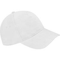 Beechfield Men's Ultimate 5 Panel Baseball Cap Pack of 2 in White
