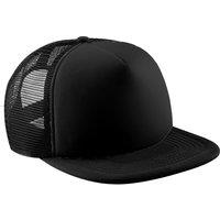 Beechfield Men's Vintage Plain Snap-Back Trucker Cap Pack of 2 in True Black