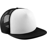 Beechfield Men's Vintage Plain Snap-Back Trucker Cap Pack of 2 in Black