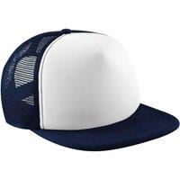 Beechfield Men's Vintage Plain Snap-Back Trucker Cap Pack of 2 in Mid Navy