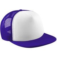 Beechfield Men's Vintage Plain Snap-Back Trucker Cap Pack of 2 in Purple