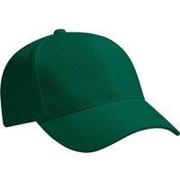 Beechfield Men's Pro-Style Heavy Brushed Cotton Baseball Cap Headwear Pack of 2 in Green