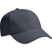 Beechfield Men's Pro-Style Heavy Brushed Cotton Baseball Cap Headwear Pack of 2 in Mid Grey