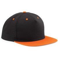 Beechfield Men's 5 Panel Contrast Snapback Cap Pack of 2 in Black