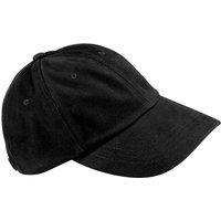 Beechfield Men's Low Profile Heavy Brushed Cotton Baseball Cap Pack of 2 in Black