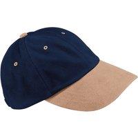 Beechfield Men's Low Profile Heavy Brushed Cotton Baseball Cap Pack of 2 in Mid Navy
