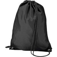 Bagbase Men's Budget Water Resistant Sports Gymsac Drawstring Bag (11 Litres) Pack of 2 in Black