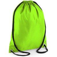 Bagbase Men's Budget Water Resistant Sports Gymsac Drawstring Bag (11 Litres) Pack of 2 in Lime