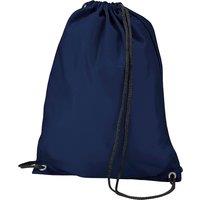Bagbase Men's Budget Water Resistant Sports Gymsac Drawstring Bag (11 Litres) Pack of 2 in Navy