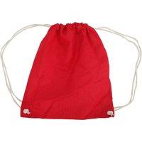 Westford Mill Men's Cotton Gymsac Bag - 12 Litres Pack of 2 in Light Red