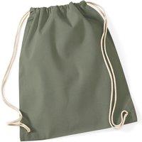 Westford Mill Men's Cotton Gymsac Bag - 12 Litres Pack of 2 in Olive